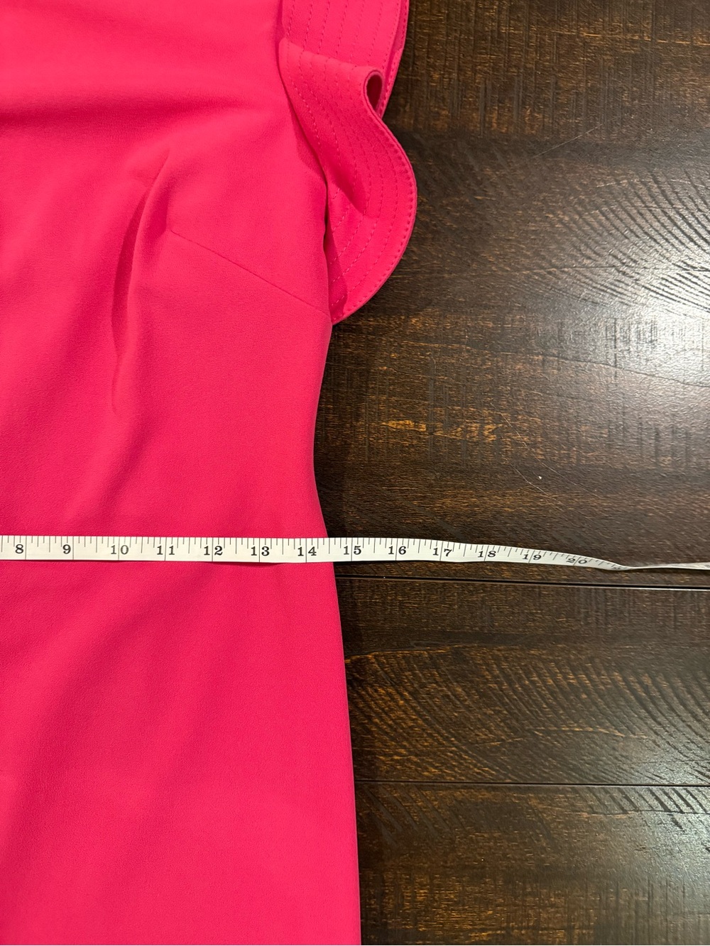 NWT Calvin Klein Hibiscus Pink Flutter Sleeve Sheath Dress Size 4 - Picture 8 of 12